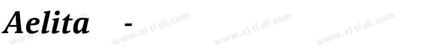 Aelita 字体字体转换
